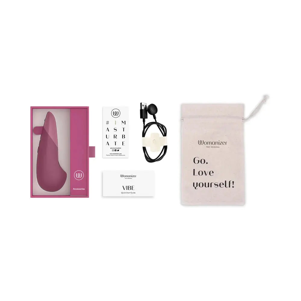 Womanizer Vibe Clit Vibrator Sex Toy for Women -  Pink  Clitoral Stimulators