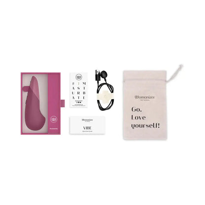 Womanizer Vibe Clit Vibrator Sex Toy for Women -  Pink  Clitoral Stimulators