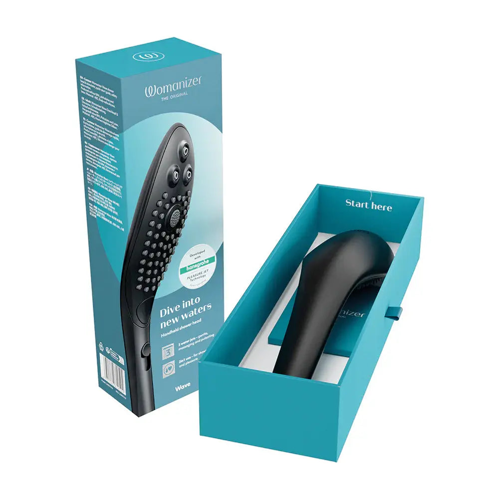 Womanizer Wave Shower Head Masturbator Black  Vibrators