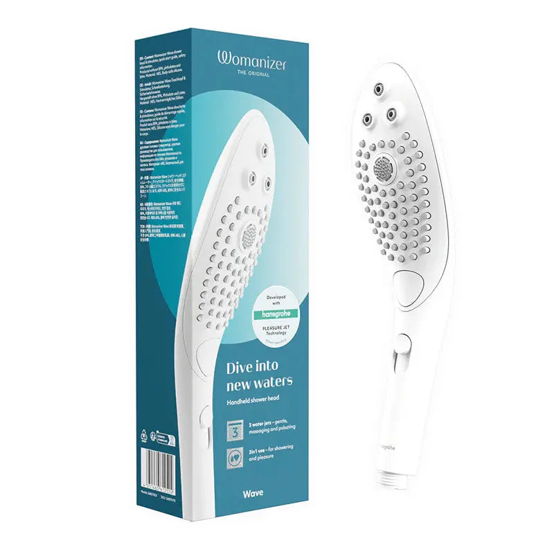 Womanizer Wave Shower Head Masturbator – 2-in-1 Pleasure Shower Head - White  Shower Head Masturbator