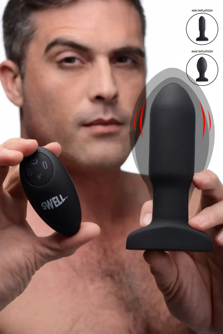 Worlds First Remote Control Silicone Inflatable Vibrating Missile Anal Plug  Inflatable Toys