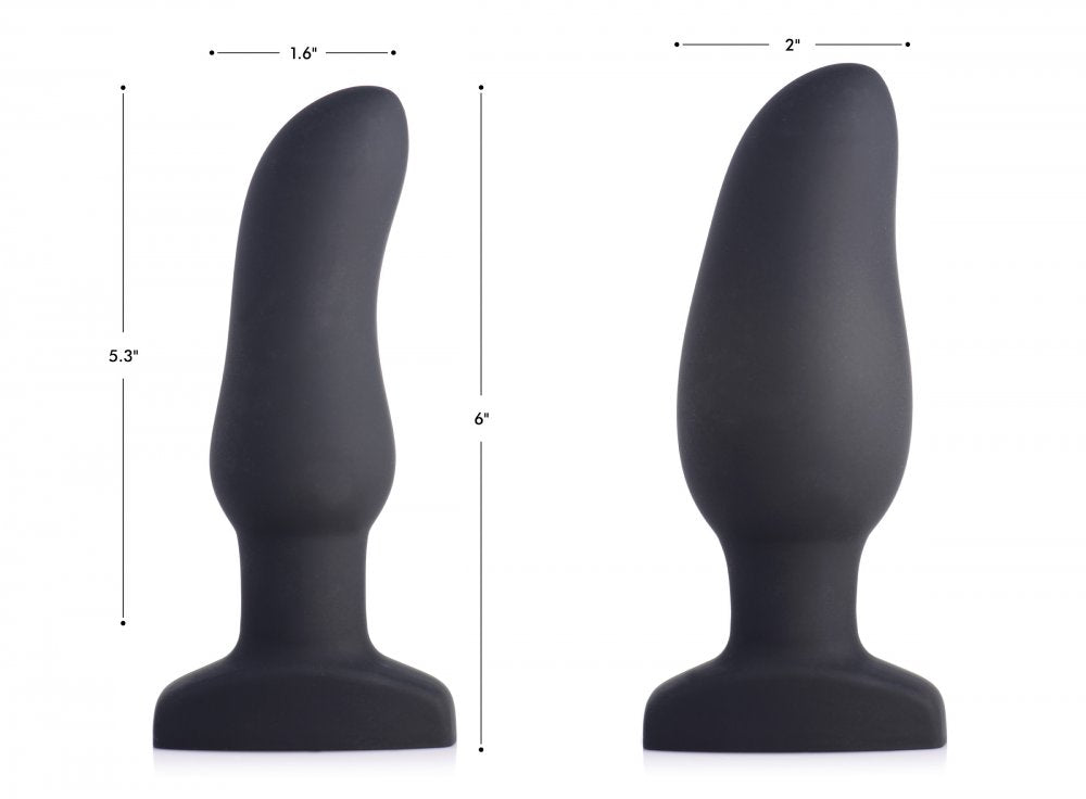 Worlds First Remote Control Vibrating Inflatable Anal Plug Curved Silicone  Inflatable Toys