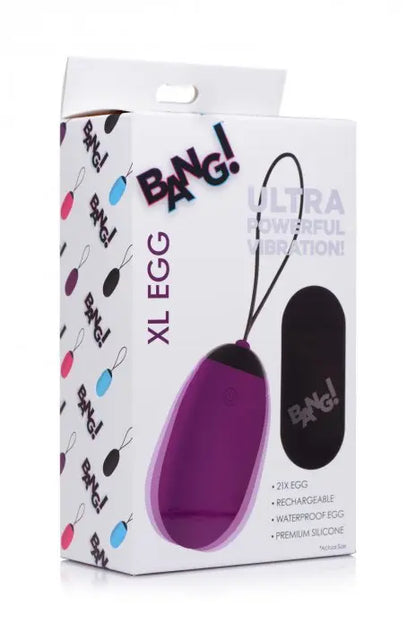 XL Silicone Vibrating Egg - Purple  Bullet Vibrators
