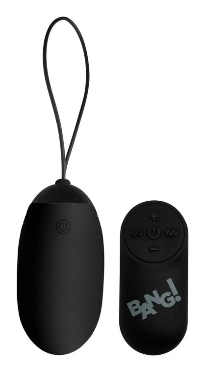 XL Silicone Vibrating Egg Vibrator Sex Toy - Black  Bullet Vibrators