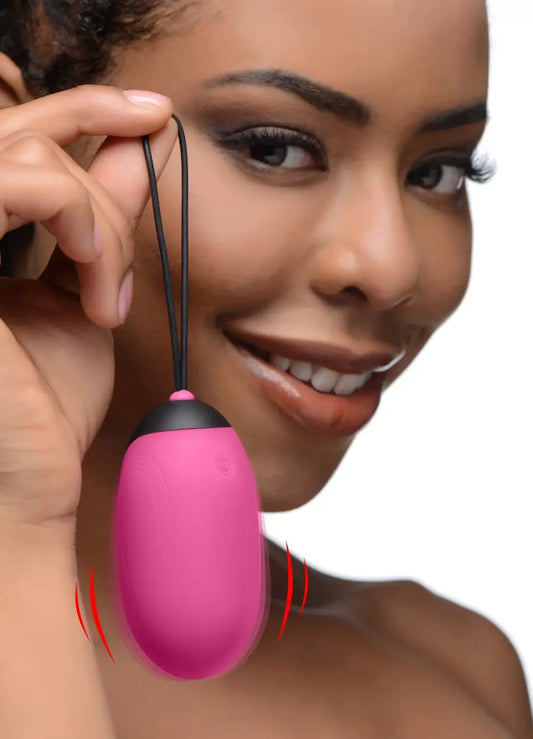 XL Silicone Vibrating Egg Vibrator Sex Toy - Pink  Bullet Vibrators