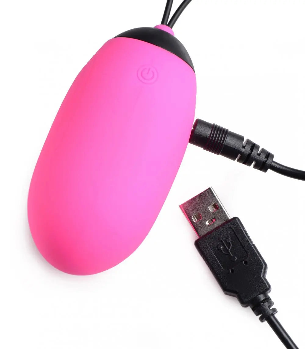 XL Silicone Vibrating Egg Vibrator Sex Toy - Pink  Bullet Vibrators