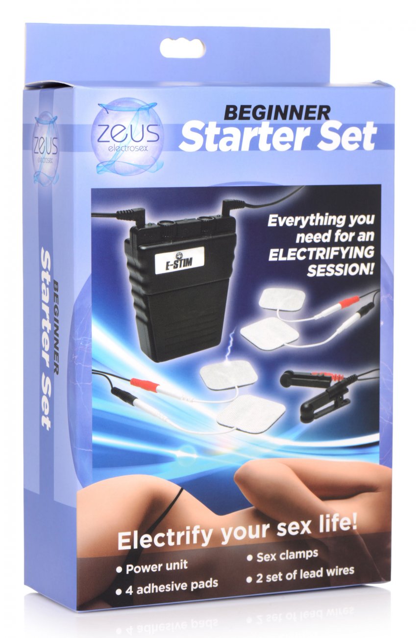 Zeus Beginner Electrosex Kit Entry Level E-Stim Bondage Set  Electro