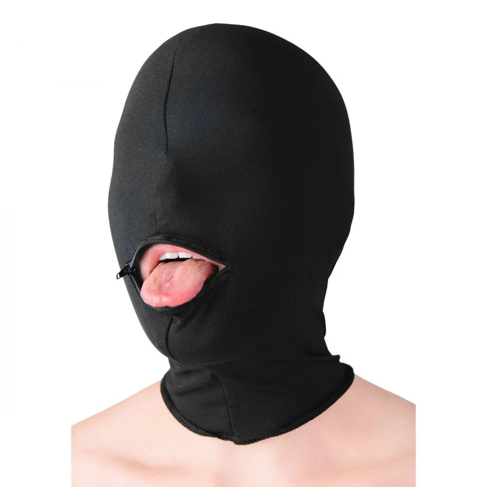 Zippered Eyeless Bondage Hood BDSM Gear  Masks, Gags and Blindfolds