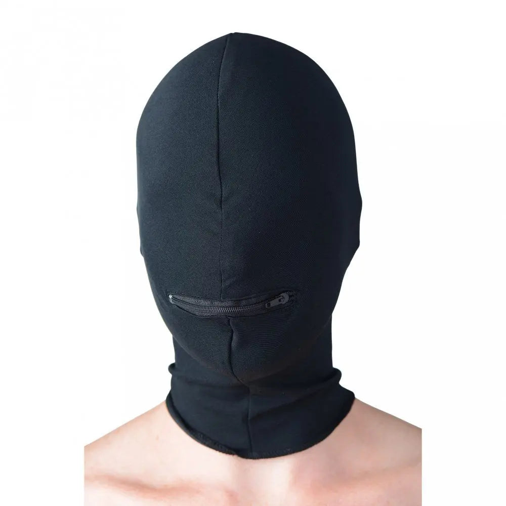 Zippered Eyeless Bondage Hood BDSM Gear  Masks, Gags and Blindfolds