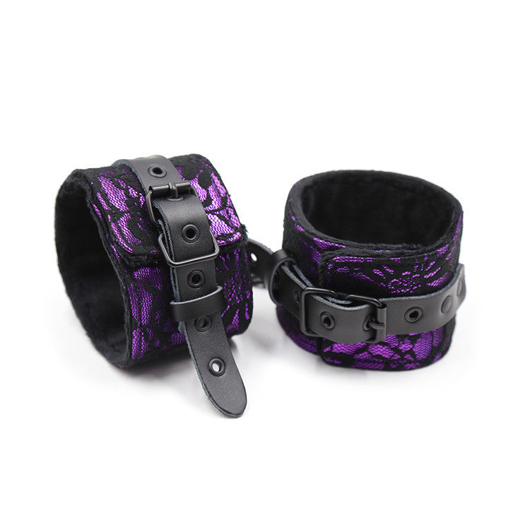 Purple and Black Lace Bondage Set 