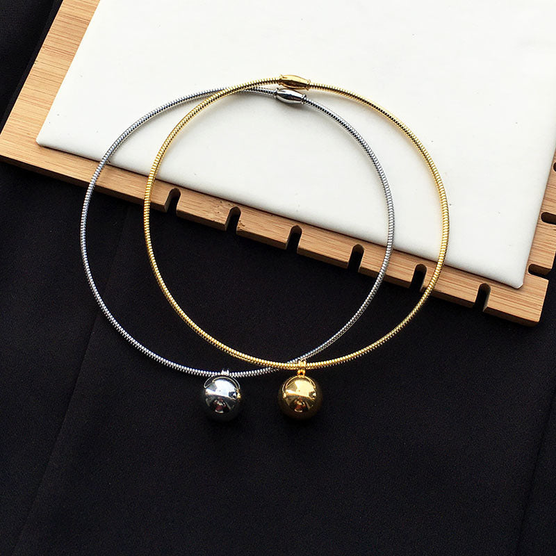 Elegance Drop Ball Pendant Day Collar