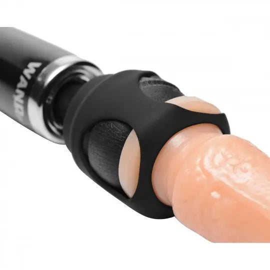 Strap Cap Vibrating Wand Harness Kit with Dildo - Bound By Desire