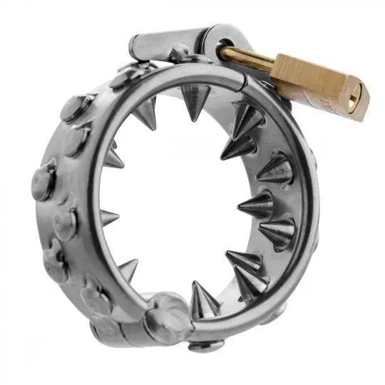 Impaler Locking CBT Ring with Spikes - Bound By Desire