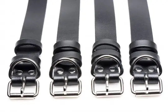 4 Pack Leather Locking Bondage Straps - Bound By Desire