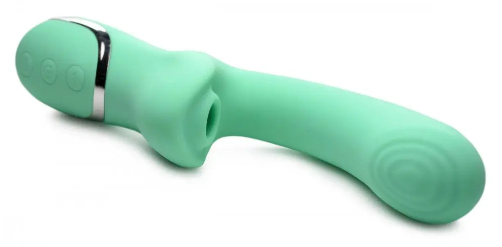 10X Minty Air-Stim Silicone Rabbit Vibrator - Bound By Desire