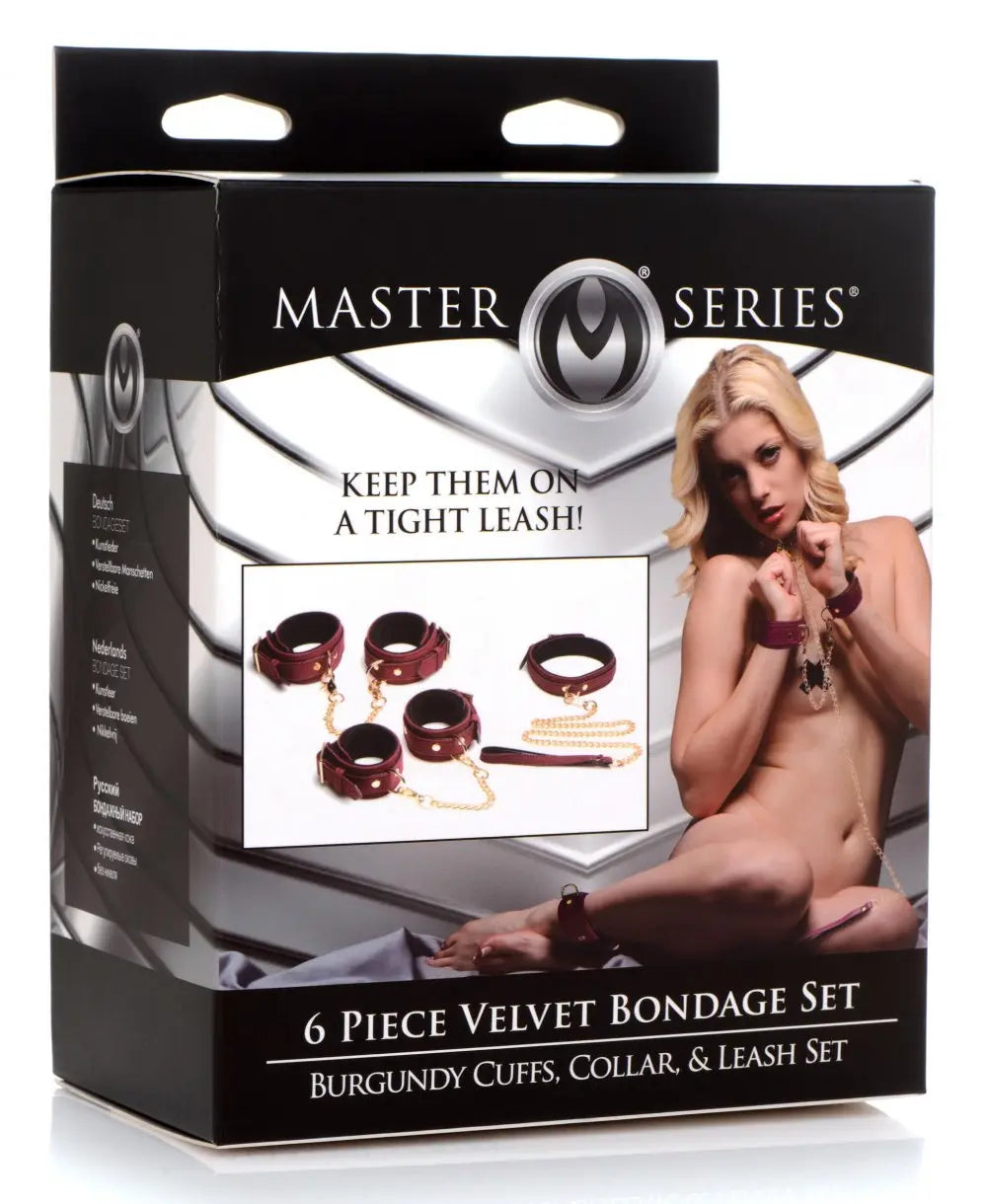 Velvet - 6 Piece Bondage Set - Bound By Desire