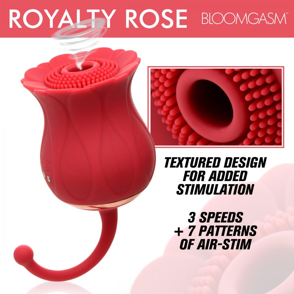 Royalty Rose Sex Toy Textured Suction Clit Stimulator 