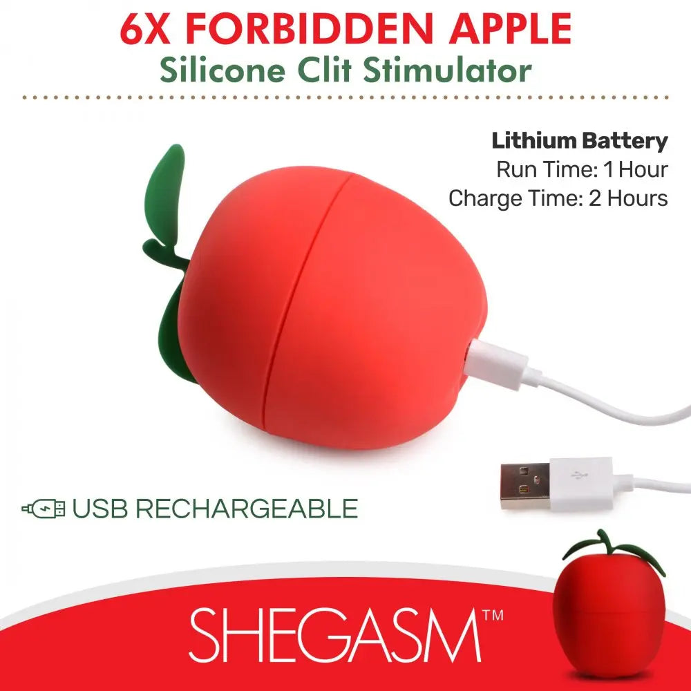 6X Forbidden Apple Silicone Clit Stimulator 