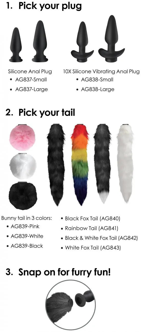 anal butt plug tail Interchangeable Silicone Anal Plug - Large  Anal