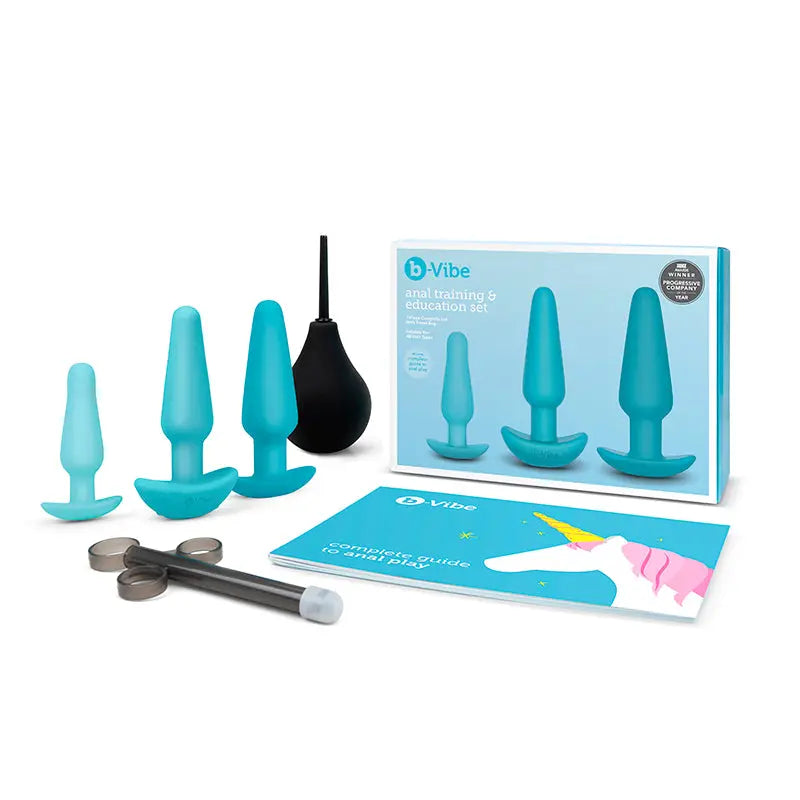 b-Vibe 7-Piece Anal Training & Education Set Teal  Anal - Kits