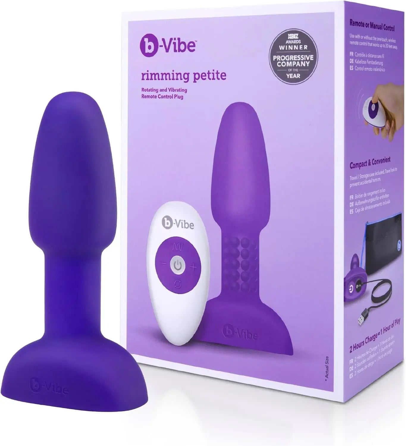 b-Vibe Petite Rimming Butt Plug Vibrating Anal Plug  Vibrating Anal Sex Toy