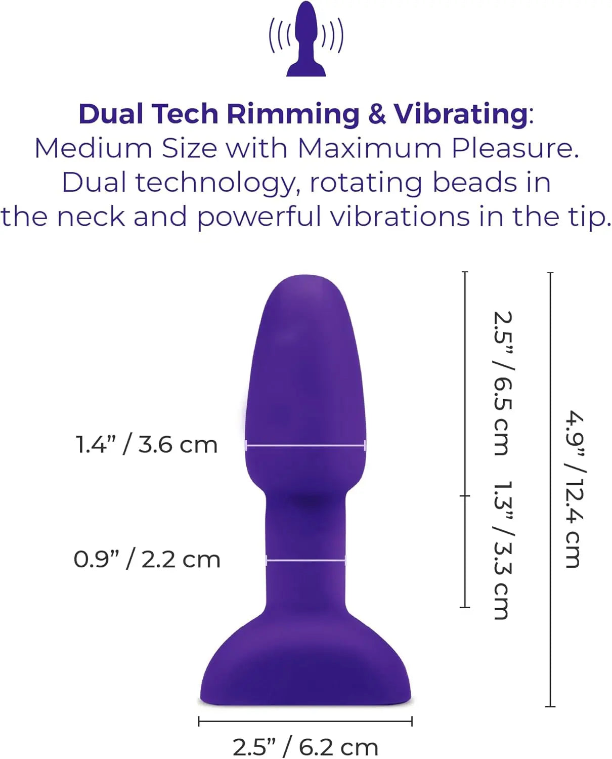 b-Vibe Petite Rimming Butt Plug Vibrating Anal Plug  Vibrating Anal Sex Toy