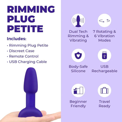 b-Vibe Petite Rimming Butt Plug Vibrating Anal Plug  Vibrating Anal Sex Toy