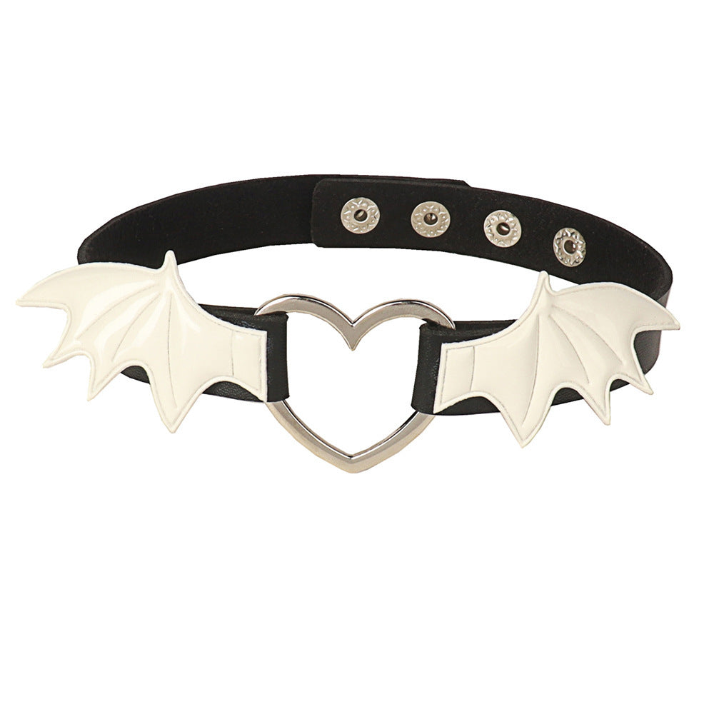 Love Wing Leather Collar Choker