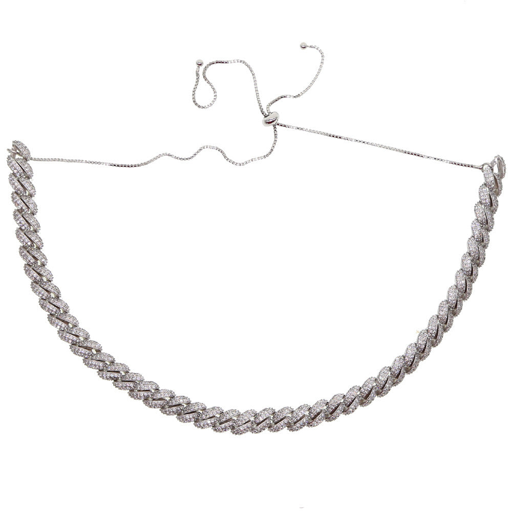 LuxeCuban Adjustable Zircon Choker