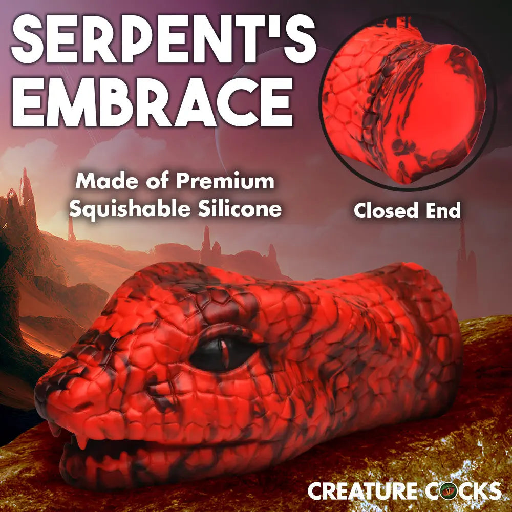 Serpentine Stroker Silicone Masturbator - Red  Masturbators