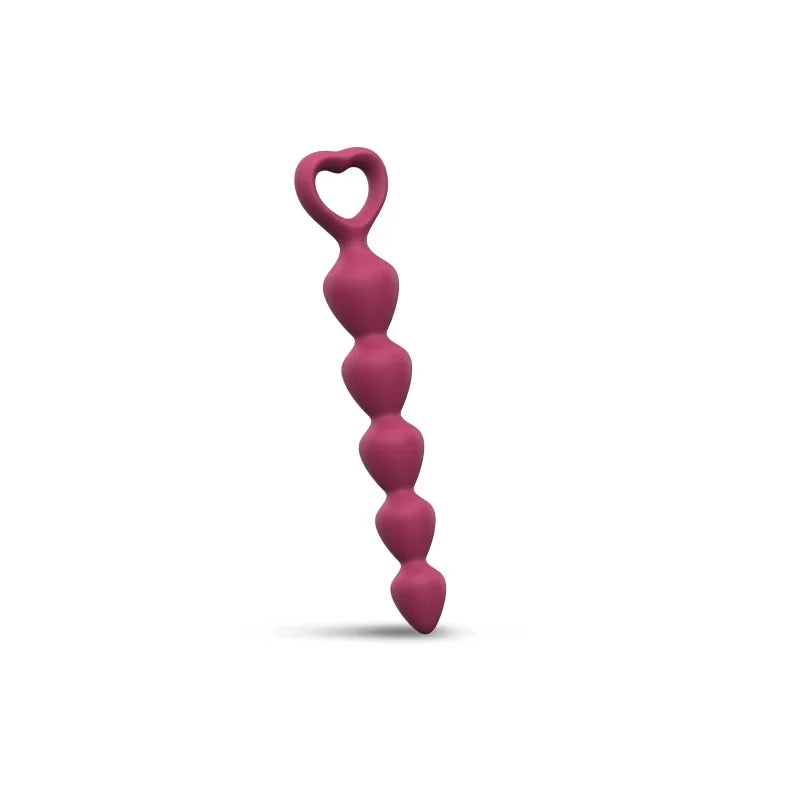 BING BANG Medium Anal Beads Tapered Anal Dildo - PLUM STAR