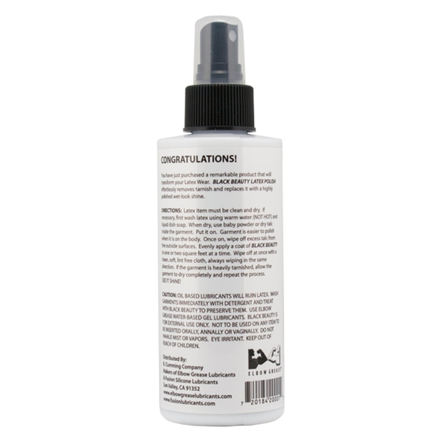 Black Beauty Latex Polish Spray Bottle - 7 oz 