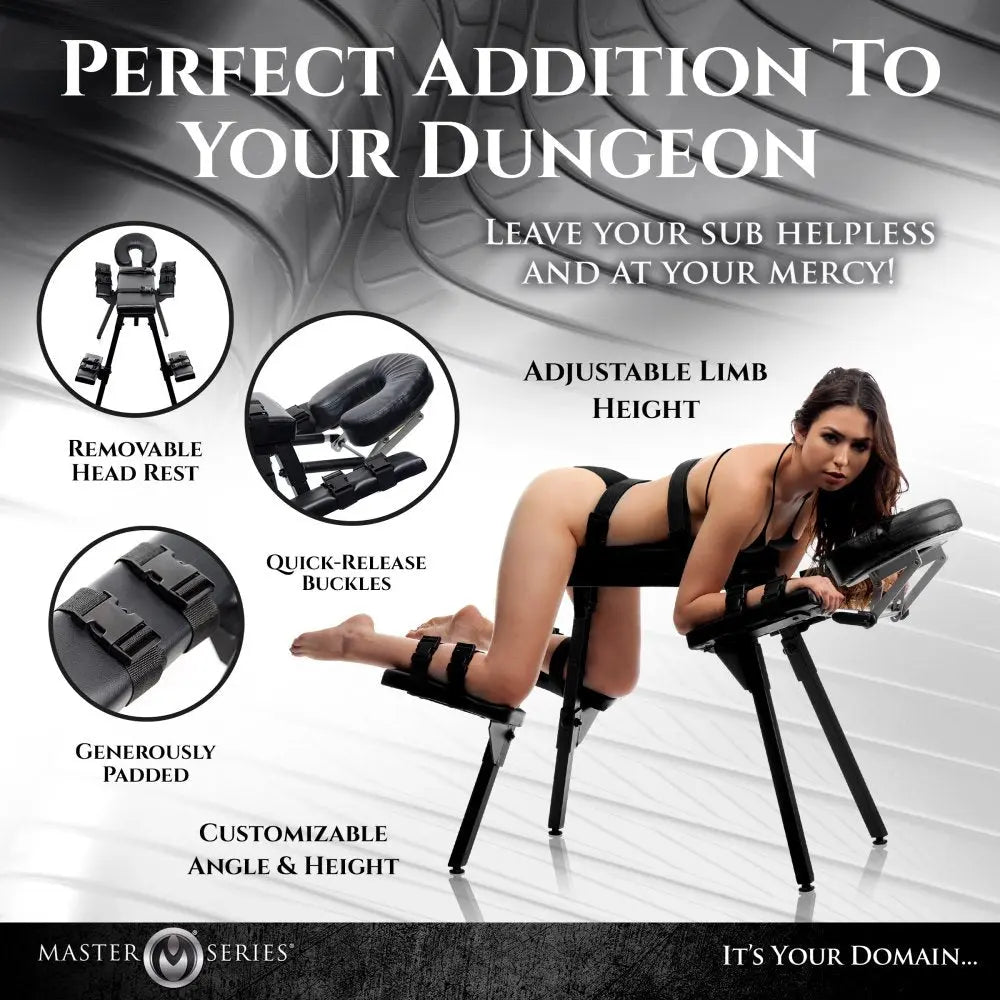 Obedience Extreme Sex Bench with Restraint Straps  Dungeon Furniture and Accessories