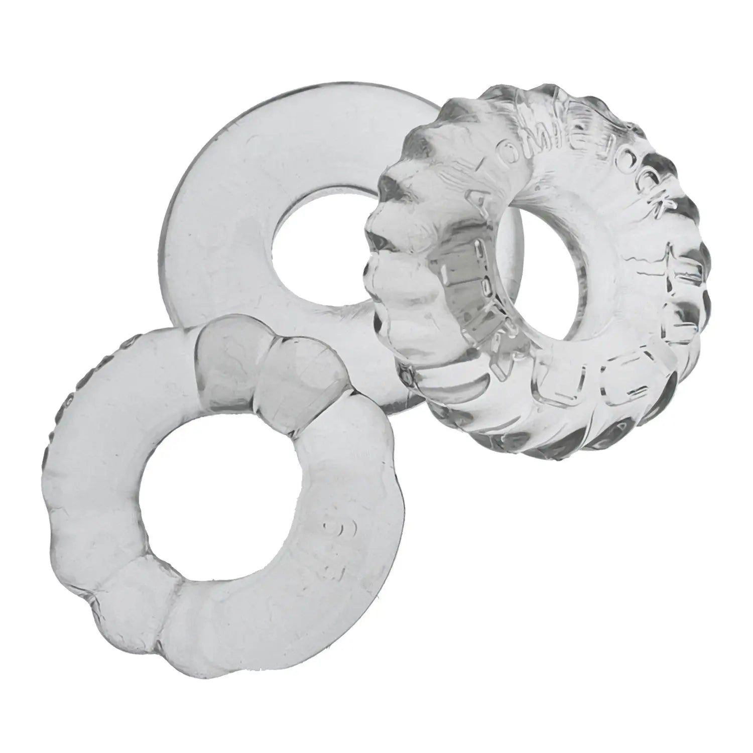 BONEMAKER 3-pack boner cockring kit - CLEAR 