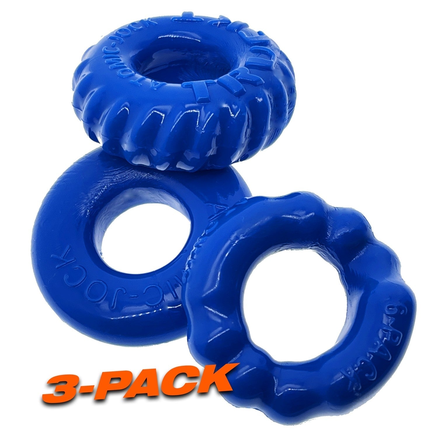 Oxballs BONEMAKER 3-pack boner cockring kit - POOL BLUE 