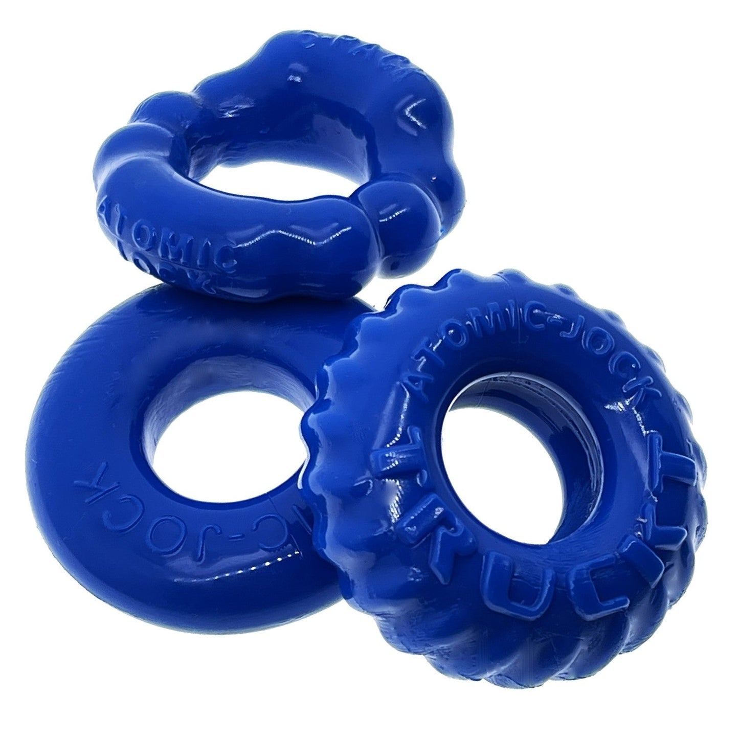 Oxballs BONEMAKER 3-pack boner cockring kit - POOL BLUE 