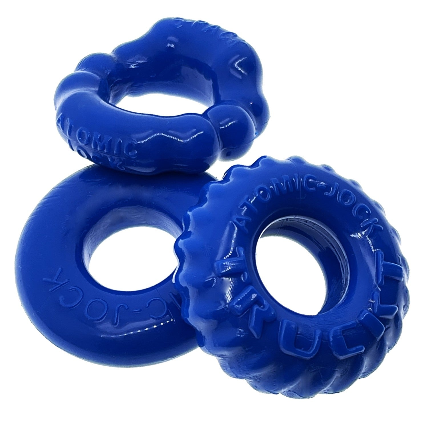 Oxballs BONEMAKER 3-pack boner cockring kit - POOL BLUE 