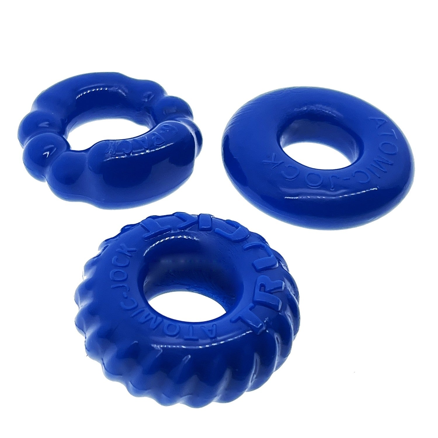 Oxballs BONEMAKER 3-pack boner cockring kit - POOL BLUE 