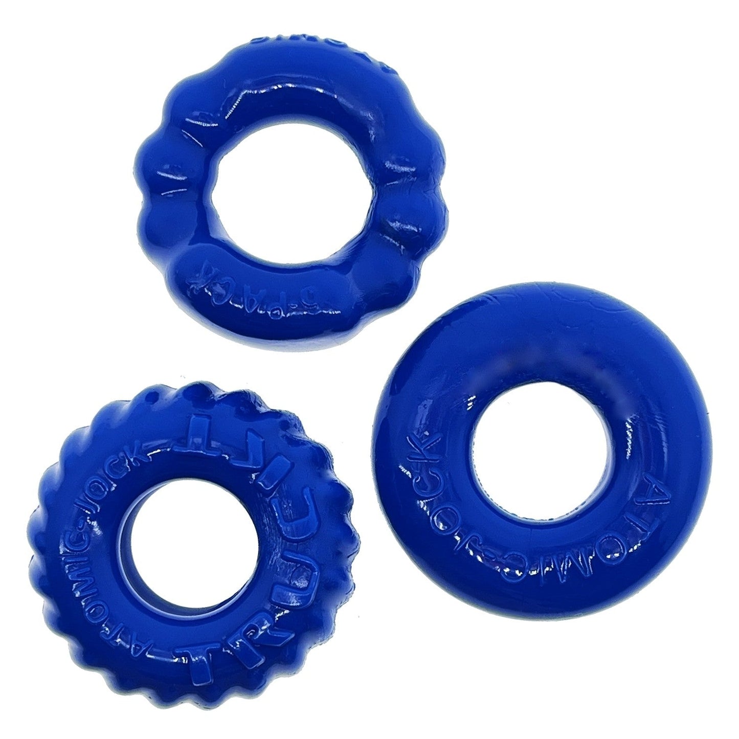 Oxballs BONEMAKER 3-pack boner cockring kit - POOL BLUE 