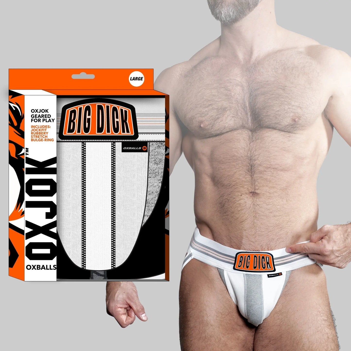 BULGER, the big pouch jock, WHITE SNOW, SMALL  For Him