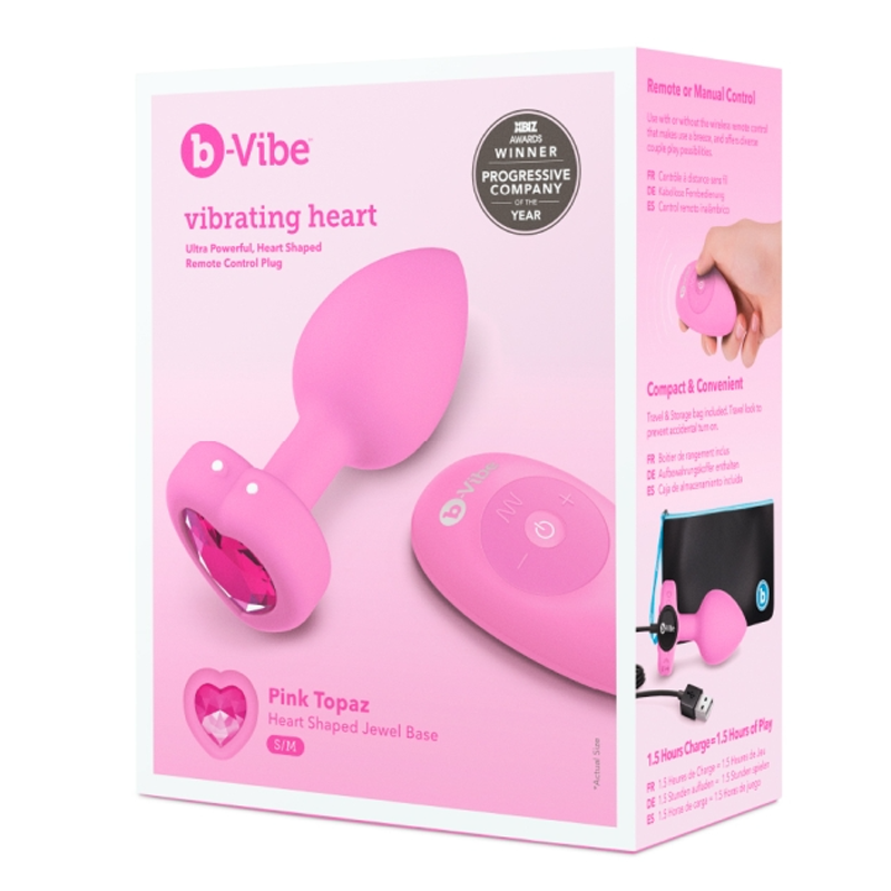 VIBRATING HEART PLUG S/M 