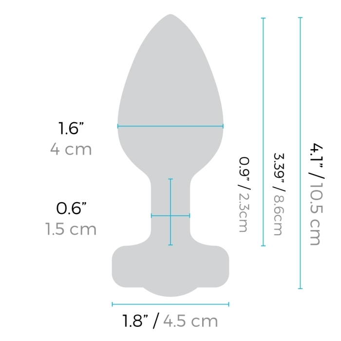 VIBRATING HEART PLUG M/L 