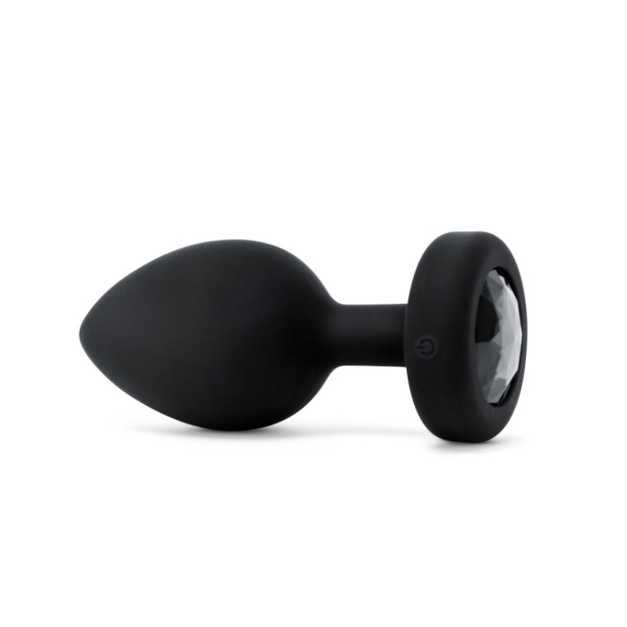 VIBRATING JEWEL PLUG | XXL | BLACK 