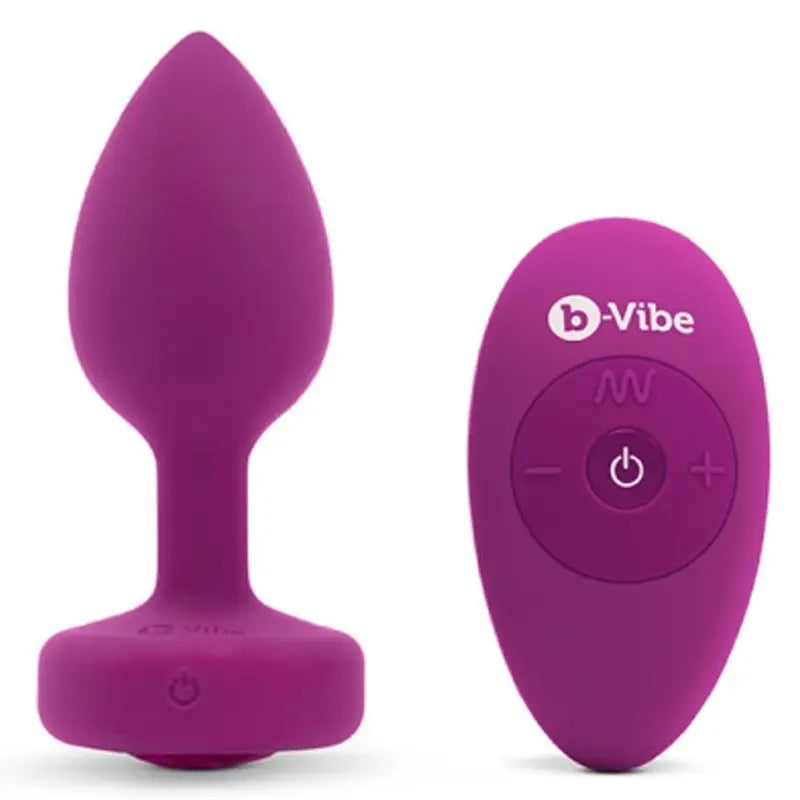 VIBRATING JEWEL PLUG | S/M | FUCHSIA 