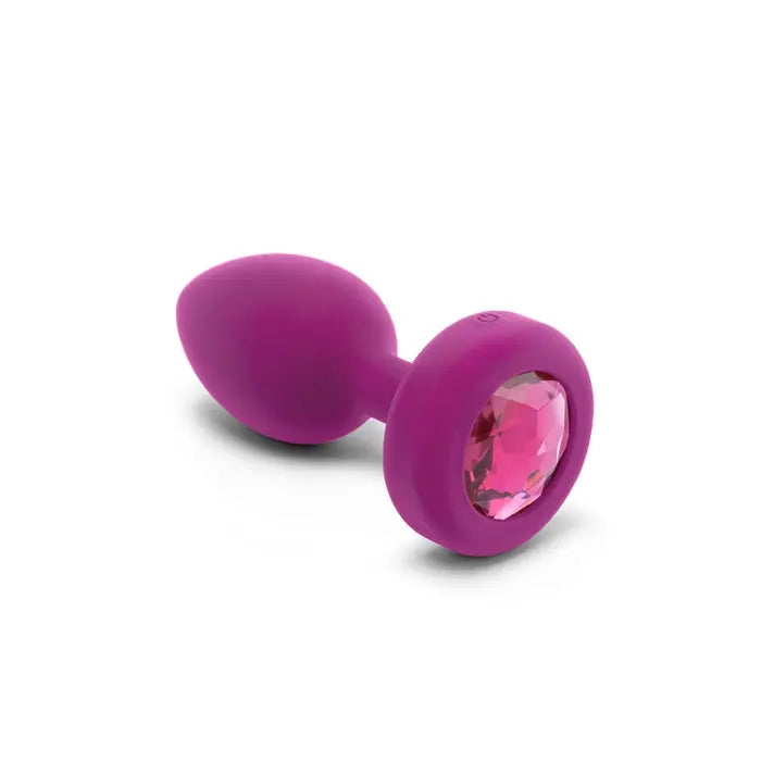 VIBRATING JEWEL PLUG | S/M | FUCHSIA 