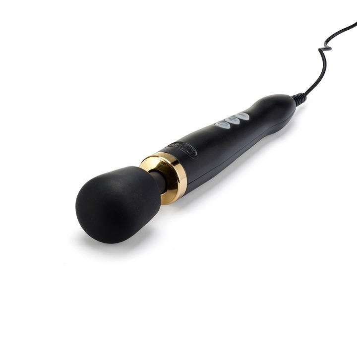 Doxy Wand Vibrator Sex Toy Die Cast - Matte Black / Gold 