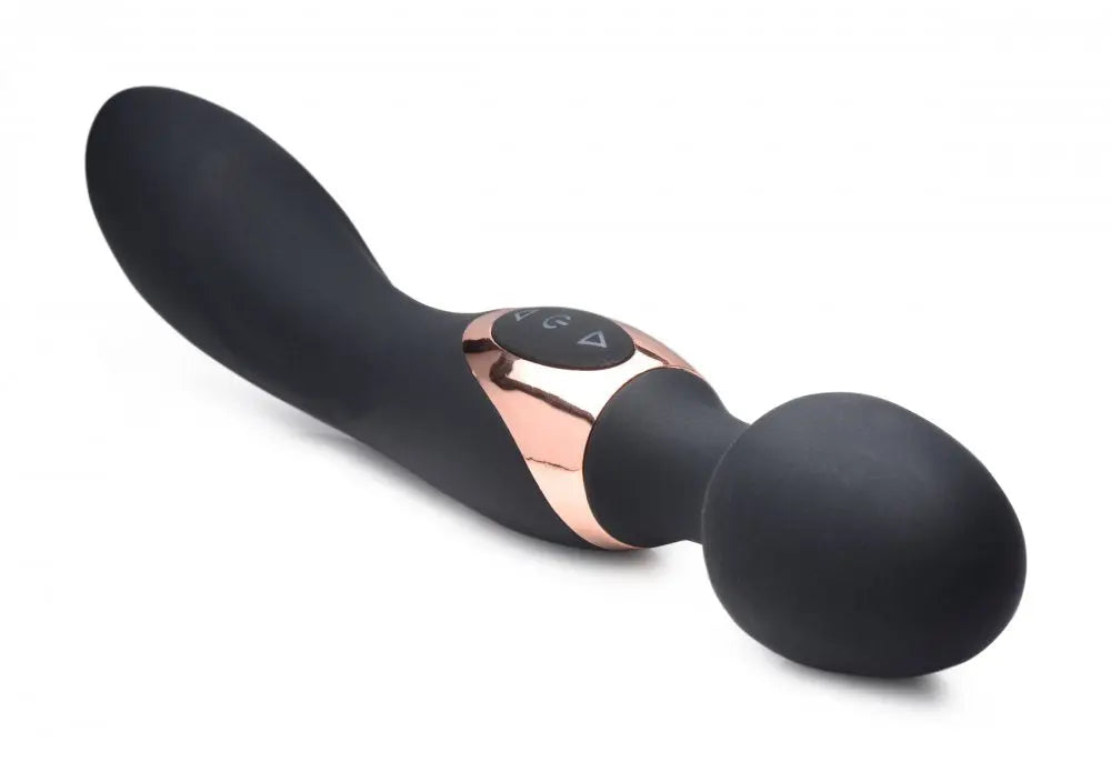 10X Dual Duchess 2-in-1 Silicone Massager - Black 