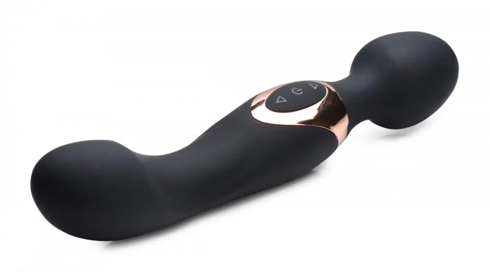 10X Dual Duchess 2-in-1 Silicone Massager - Black 