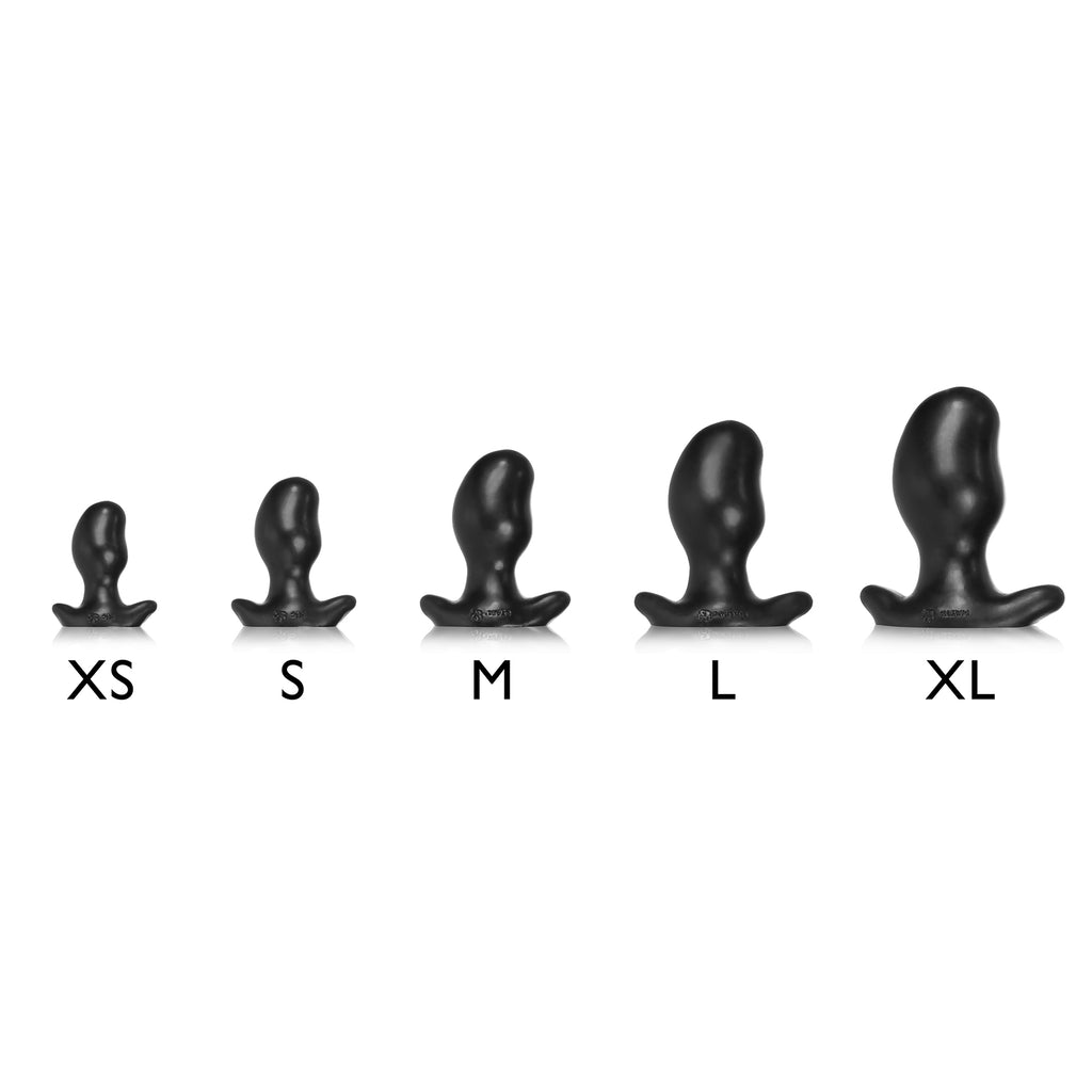 ERGO, buttplug - BLACK POLICE BLUE SWIRL - SMALL OXBALLS