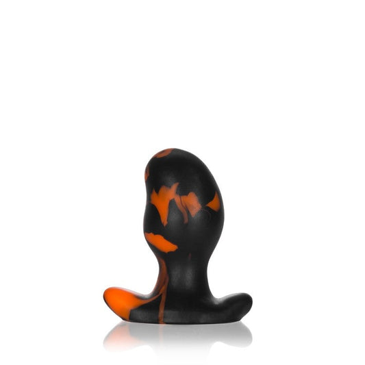 ERGO, buttplug - BLACK ORANGE SWIRL - SMALL OXBALLS